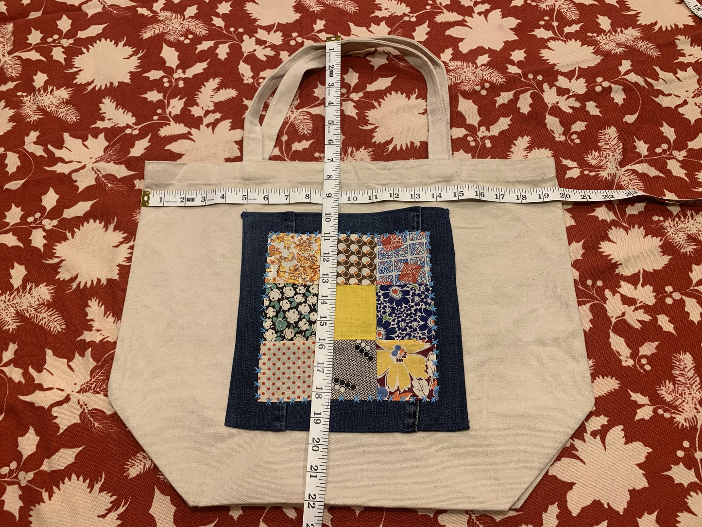 9 Patch Canvas Bag